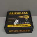 Cordless Leaf Blower for DeWALT 20V Battery,580000RPM Brushless Turbo Jet Blower with 3 Nozzles, Lightweight Handheld Blower for Patio, Lawn, Yard, Leaves, Dust, Garage & Snow Cleaning (No Battery) (Yellow)