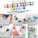 2 x CSZPPQAF Wildflowers Paint by Numbers Kit for Adults Beginner, Flower Paint by Number Kits on Canvas, DIY Easy Acrylic Watercolor Floral Oil Painting by Numbers for Home Wall Decor 16X20inch