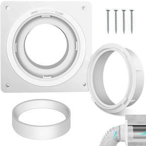 Dryer Vent Wall Plate,Dryer Vent Connector Kit,Twist Lock Dryer Duct Connector Kit with Quick Connect & Disconnect Fits 4 Inch Tubes Hose, for Dryer,Bathroom,Wall Exhaust Vent, etc