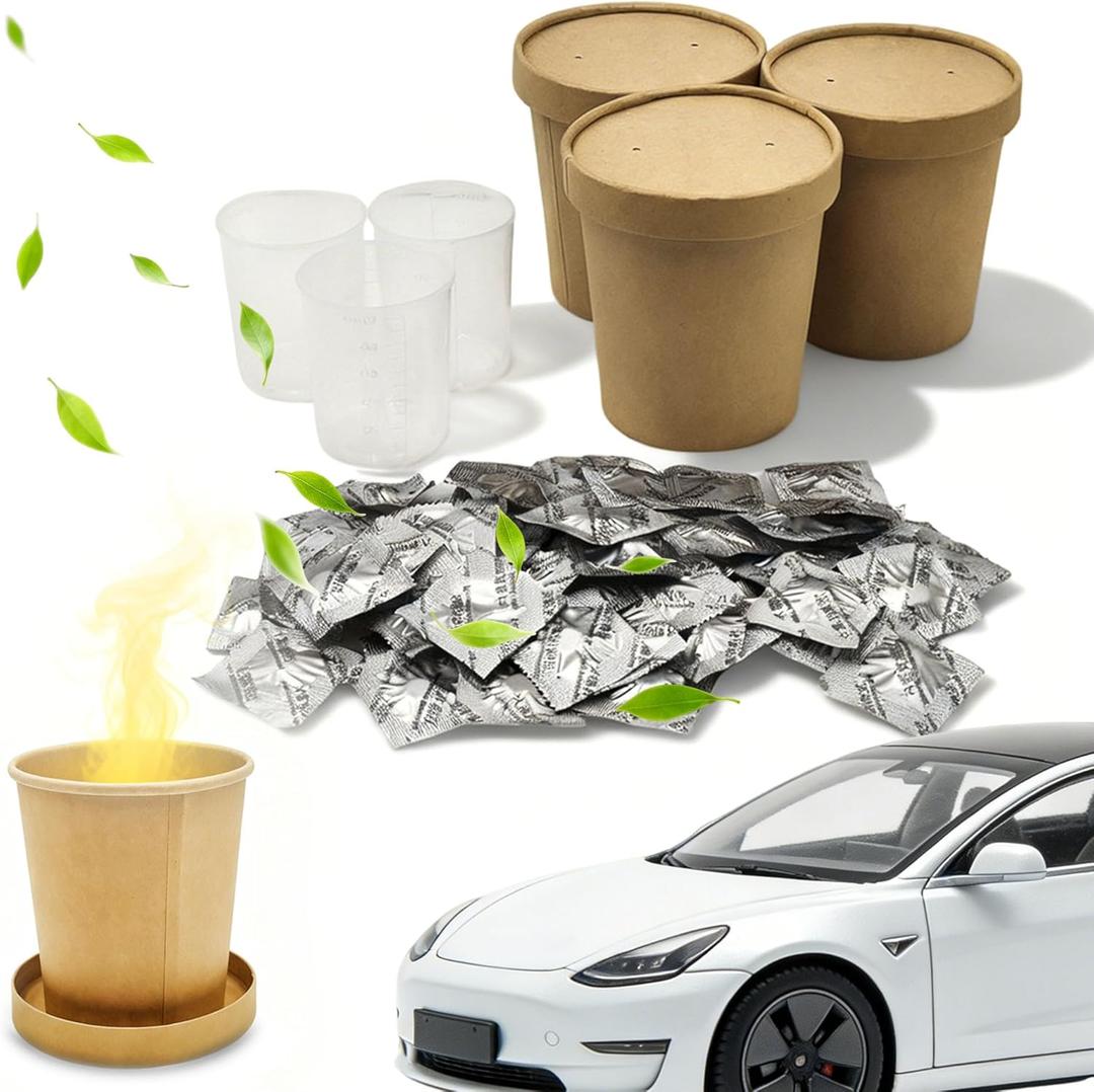 xcivi Car Odor Eliminator, 3 Set Chlorine Dioxide Tablets Deodorizing for Cars, Smoke Smell Remover For Car, Automotive Air Freshener, Car Bomb Odor Eliminator