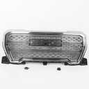 Grille Set 5pcs Compatible with GMC Sierra 1500 AT4/Denali 2019 2020 2021 Front Upper Grill + Front Lower Bumper Grille Plate+ Fog Light Bezels + Camera Bracket (Chrome)