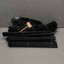 VTRIN 10 Tier Shoe Rack Tall Large Capacity 50 Pair Wide Shoe Organizer with Two Hooks Sturdy Metal Shoe Shelf for Entryway, Closet, Bedroom (Black)