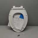 Kohler K-20110-0 Brevia Elongated Toilet Seat with Grip-Tight Bumpers, Quiet-Close Seat, Quick-Attach Hardware, White
