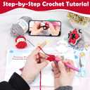 Alvian Mini Monster Crochet Beginner Kit - Amigurumi Demogorgon Keychain Craft Set Complete with Yarn, Tools & Step-by-Step Video Tutorial