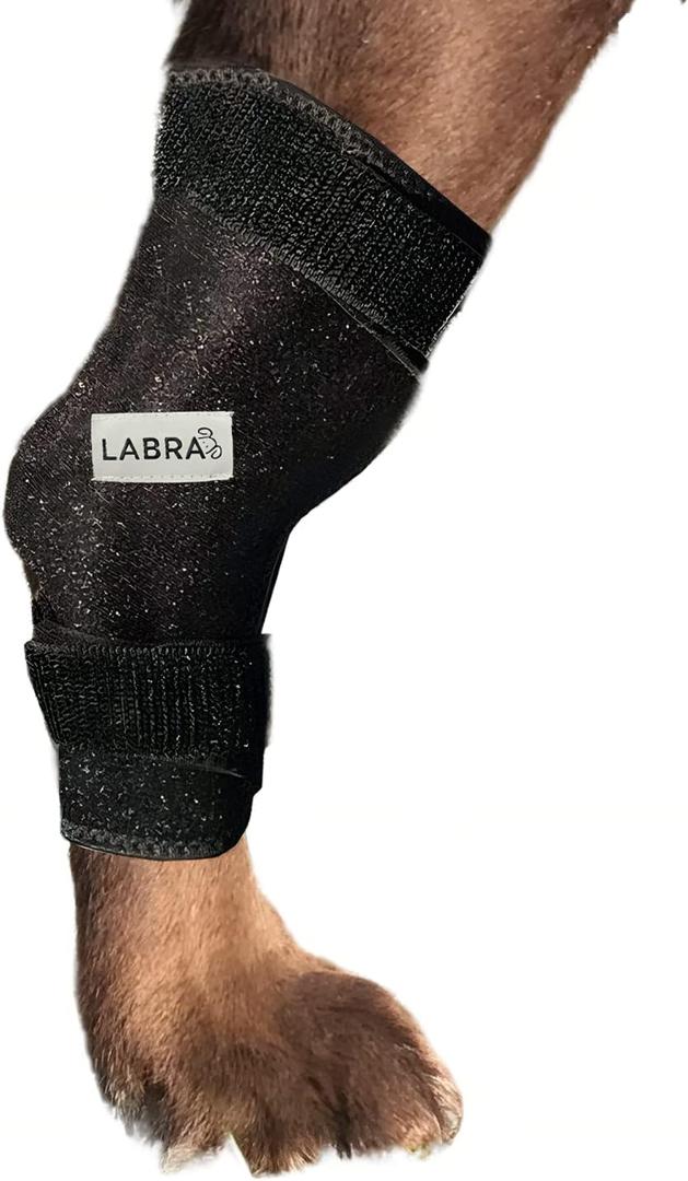 Labra Dog Canine K9 Ice Heat Cold Hot Pack Therapy Compression Leg Wrap - Pain Relief Arthritis Brace for Sprained, Injured Joints, Vet Approved - Extra Large