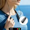 Rythflo Neckband Bluetooth Headphones, ENC IPX7 Sweatproof Sport Earbuds with AI-Enhanced Mic Vibration Call Alert, 50H Playtime Deep Bass Wireless Waterproof Earphones for Work Running Workout Gym