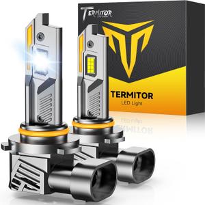 9012/HIR2 Light Bulbs, 90,000LM 15X Ultra-Bright 6500K, 360 Adjustable Quick Install, Real 1:1 Size Direct Replacement 9012 Fog Light Bulb, IP68, Plug N Play, Pack of 2