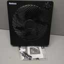 HOLMES 10" Personal Fan, Rechargeable Battery, 3 Speed Settings, Lightweight and Portable, USB Cable, Carrying Handle, Home and Office, Black Finish