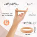 2 x 30 Pcs Light Blonde Thick Hair Ties, 2.4 Inch Large Seamless Cotton Hairties Bands No Damage Non Slip, Soft Stretchy Strong Ponytail Holders Accessories