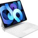 Magic-Style Keyboard Case for 10.9 inch iPad Air (2022, 5th/4th Gen), iPad Pro 11 inch (2022, 4th/3rd/2nd/1st Gen) Multi Touch Trackpad, Detachable Magnetic, Wireless Bluetooth Keyboard (White)
