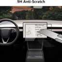 For 2024-2026 Tesla Model 3 Highland & 2025 Model Y Juniper Screen Protector Tempered Glass [Auto-Align & 9H Anti-Scratch] New Model Y Juniper Accessories Front & Rear (Glossy)