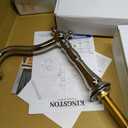 Kingston Brass KB1976PL Heritage Widespread Lavatory Faucet Pn Porcelain Lever Handle, Polished Nickel, 14 x 6.5 x 8.06