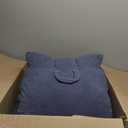 RRPAHWTV Reading Pillow for Bed with High Arm Rests ,Back Support Pillow for Sitting Up in Bed with Shredded Memory Foam for Reading, TV, Gaming or Relaxing on FloorDark Blue, Large