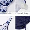 Arolina Womens Tankini Swimsuits for Women with Skirt Bathing Suits Two Piece Tummy Control Swimsuit Ladies Swimwear (Blue, XL)