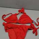 Women Halter Bikini Set - Two Piece Triangle Swimsuit Tie Bathing Suit 2025 Cute Swimwear (Medium, Red)