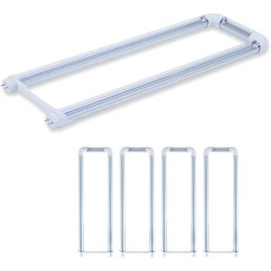 4-Pack T8 U Bend LED Tube Light 2FT 24W (60W Equivalent) U Shaped Bulb 6000K Daylight White 2640lm for Fluorescent Replacement, Dual-End Powered
