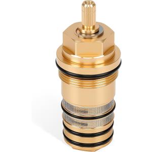 Upgraded Brass Version 94282000 Thermostatic Cartridge, 3/4", Fit for Hansgrohe Shower Thermostatic Cartridge for Ecostat Showers, Two-Hole & Three-Hole Thermostatic Tub Fillers