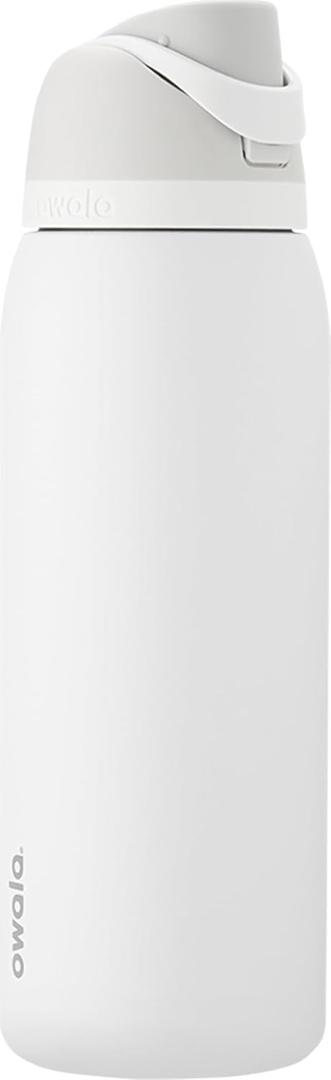 Owala FreeSip Insulated Stainless Steel Water Bottle with Straw, BPA-Free Sports Water Bottle, Great for Travel, 40 Oz, Shy Marshmallow