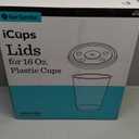 16 oz Plastic Lids for 16oz Cups - Case of 1000 Lids for Drinks - Good for Coffee, Smoothies, Soda, and More - Compatible with 16 oz Disposable Plastic Cups