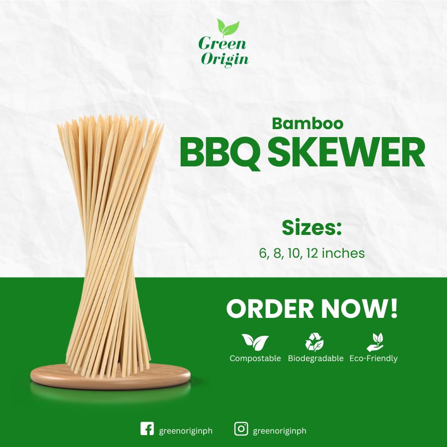 8" Bamboo Skewers (100PCS) for Grilling, BBQ, Shish Kabobs, Fruit, Appetizers, Chocolate Fountains, Cocktail Picks, Wooden Sticks, Crafting, Φ=4mm, Optional Sizes 6"/10"/12" 2 Pack