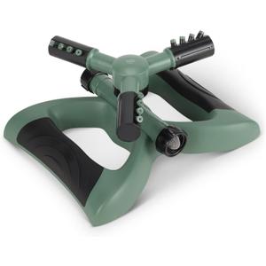 Amazon Basics Whirling Rotating Lawn Sprinkler with Adjustable Arms, 1500 sq ft Coverage, Black