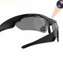 XUMIUZIY Camera Glasses, HD 1080P Sports Sunglasses Camera Video Glasses, Audio and Video Recording, Outdoor Wearable Polarized Lenses for Cycling, Hiking (Black)