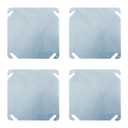 8752-5 Flat Blank Square Cover,Electrical Box Cover,Metal Junction Boxs Covers,for Flat Outlet Box Plate 4 inch Square Box - 4 Pack
