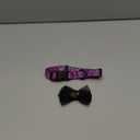 azuza Halloween Dog Collars with Bow Cute Sequined Spider Purple Dog Collar with Lace Bow tie Gifts on Halloween for Small Dogs (S - Neck:11-16 inch)