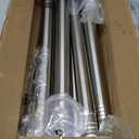 Silver Long Curtain Rod Tension Shower Curtain Rods 30 to 120 inch Adjustable Heavy Duty Rods for Bathroom Windows Outdoor Spliced Telescopic Design No Drill No Slip Stainless Steel