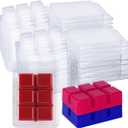 Wax Melt Clamshells Molds, Clear Empty Plastic Cube Tray for Wickless Tarts Candles (Clear).