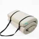 MOLLHAITY2-inch thick yoga mat, extra-thick exercise mat. Fitness mat, extra-thick yoga mat for men and women, suitable for Pilates and various fitness exercises. PU leather tear-resistant fitness mat with a carrying handle for comfortable cushioning and support.