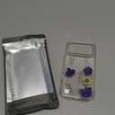 Peerok for iPhone 17 Pro Max Clear Case Natural Flowers Pattern, Cute Glitter Purple Floral Cases Slim Soft TPU Protective Women Girly 17 ProMax Phone Cover 6.9" Gold Foil Larkspur