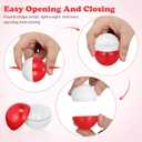 Veemoon Gumball Machine Capsules, 60pcs Vending Machine Capsules Small Plastic Boxes Small Round Plastic Classic Clear Containers for Prizes Party Favors Supplies Surprise Stuffer DIY Craft 50mm