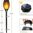 LNRYY Outdoor Solar Lights, 12Pack Solar Torch Light with Flickering Flame, Solar Garden Lights Waterproof for Outdoor Decorations, Flame Torches for Outside, Outdoor Lighting for Pathway Yard Decor