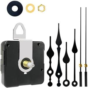Clock Mechanism Replacement,Quartz Battery Operated Movement Silent DIY Wall Clock Repair Parts Replacement Shaft Lengths 16mm(41/64inch)