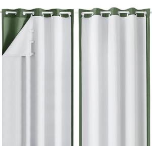 Aiyufeng 2 Panels 100% Blackout Curtain Liners for 63 Inch Curtains, Each 50" Wx58 L, 2 Liners Per Set With 18 Pieces Rings, Greyish White for Small Window