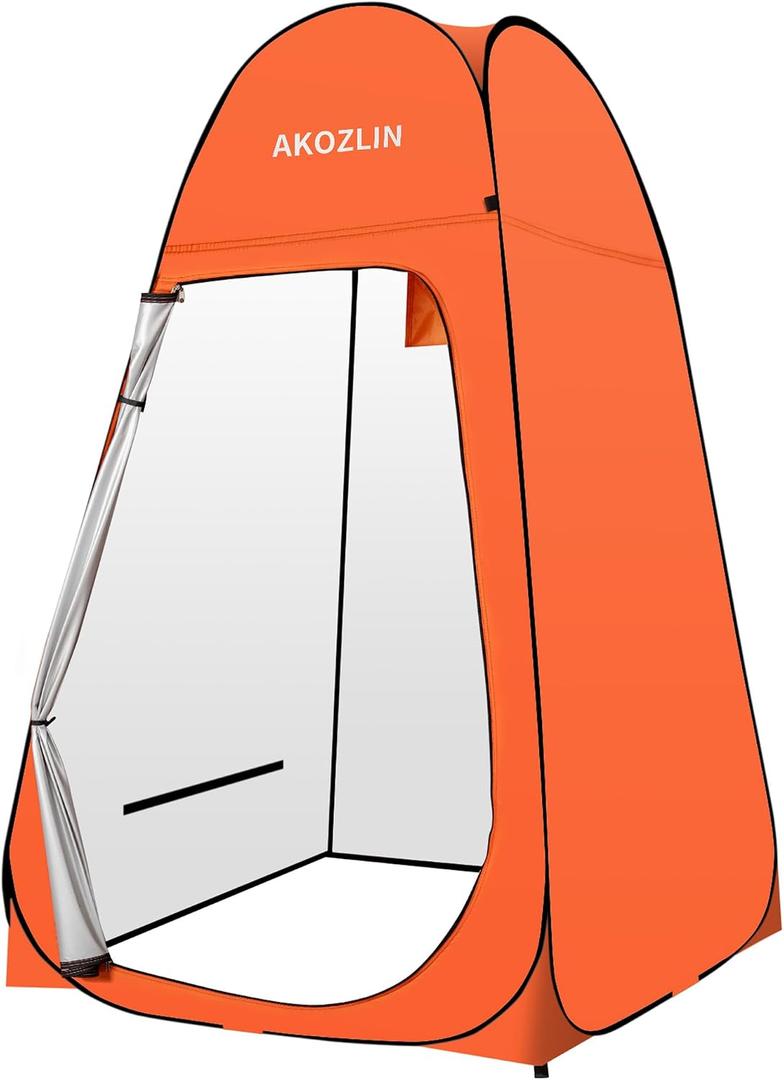 AKOZLIN Portable Pop Up Shower Tent Instant Privacy Dressing Changing Tent Outdoor Shower Room Camp Toilet Tent, 47.2" L×47.2" W×74.8" H