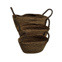 Oval Water Hyacinth Basket 3 Pcs