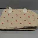 FITDON Insulated Lunch Bag for Women Men, Large Lunch Box Container Leakproof Corduroy Cooler Bag Lunch Tote Bag for Work Picnic, Beige Strawberry