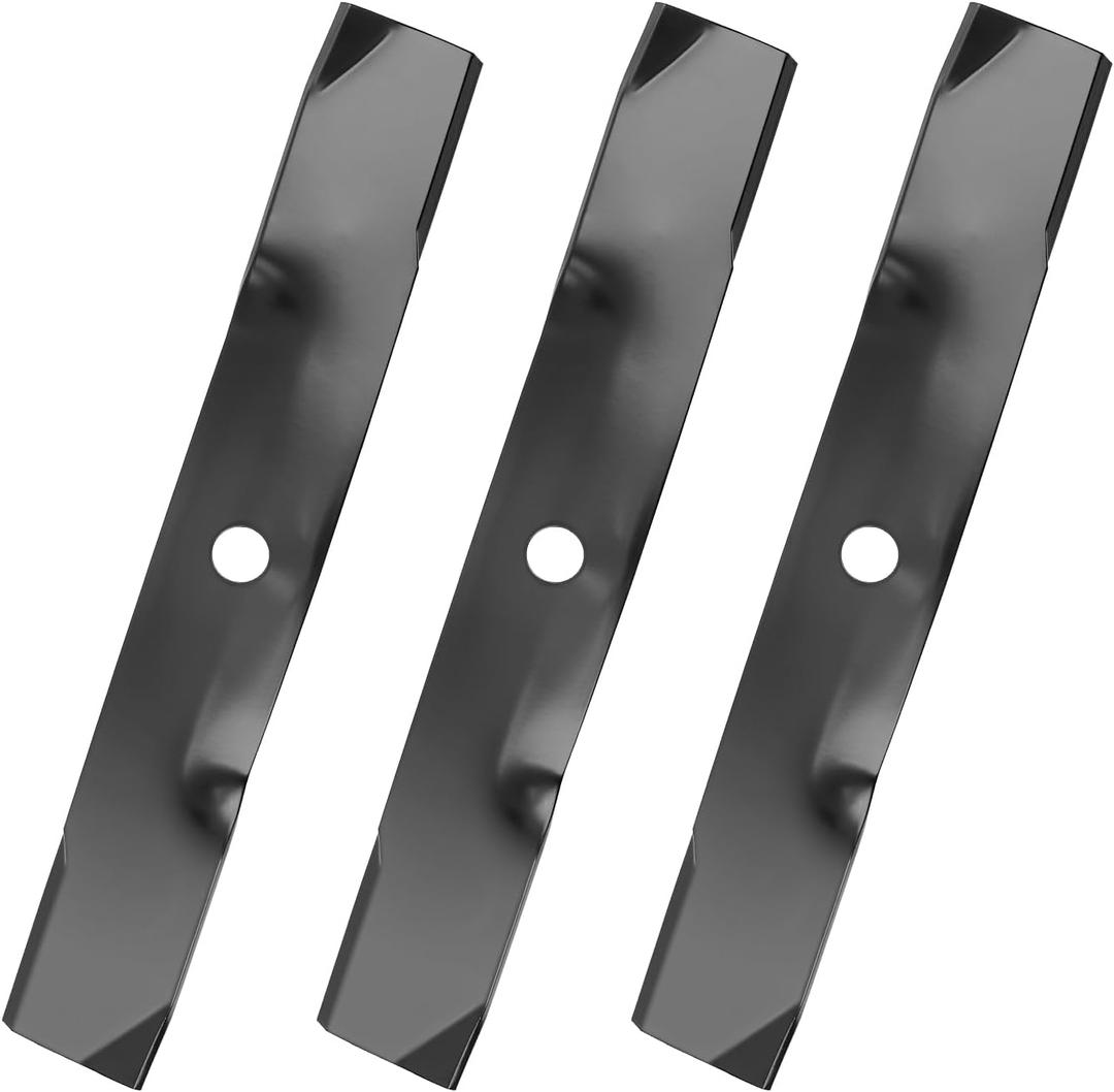 M145476 High Lift Blades for 48" Deck, M127500 Mower Blades Compatible with John Dee-re X300 X320 X350 Z425, Replaces M127673 M146715 AM141907 AM148663, 3 Pack