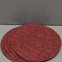 13"Round Placemats Set of 4, Reversible Faux Leather Heat Resistant Table Mats, 100% Waterproof Oilproof Wipeable Table Protective Placemats for Vinyl, Washable for Indoor & Outdoor Use (4, burgundy)