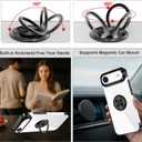 Tnarru Designed for iPhone Air Case with Stand [Magnetic Ring Holder Kickstand] Soft TPU Bumper Non-Yellowing Anti-Scratch Lightweight Slim for iPhone Air Case Black and Clear (iPhone Air [6.5 Inch])