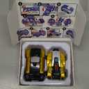 Collision Transforming Dinosaur Car Toy, 2 Magnetic Cars Transform into Dinosaur Toys for Kids Toddler Fun Deformation Robot Dino Car Christmas Birthday Gift Toys for Boys Girl(Golden Dragon)