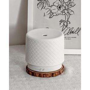 Essential Oil Diffuser, Ceramic Diffuser for Essential Oil Large Room Diffusers,Ultrasonic 280ml Aromatherapy Diffuser with Essential Oil, Bedroom Vaporizer Cool Mist Humidifier for Home Office (White)
