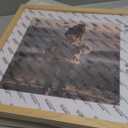 KINLINK 16x16 Picture Frame, Natural Square Solid Wood Frames for Pictures 12x12 with Mat or 16x16 without Mat, Wall Display Photo Frames Natural Wood 4 Pack