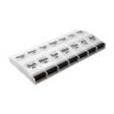 EZY DOSE Push Button (7-Day) Pill Case, Medicine Planner, Vitamin Organizer, 2 Times a Day, AM/PM Container, X-Large Compartments, Arthritis Friendly, Easy to Use, Clear Lids, Clear/Black, BPA Free