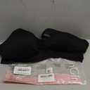 FeelinGirl Womens Wireless Large Bust Bras Built-in Cups Bralettes No Underwire Full Coverage T-Shirt Bra Plus Size Everyday Black 4XL