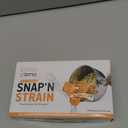 Kitchen Gizmo Snap N Strain Clip On Strainer for Pots and Pans - Adjustable Silicone Colander for Kitchen - Compact Clip-On Food Strainer for Draining Pasta and Vegetables - Orange