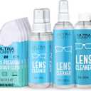Powered by Nano Magic Eyeglass Lens Cleaning Spray 22oz Value Pack | 2 2oz Sprays, 6oz Spray, 2 6oz Refills, 5 Microfiber Cloths | Ideal for Glasses, Phone, Screens, Coated Surfaces (10 Piece Set, Kit)
