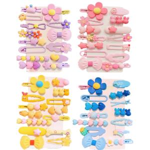 4 pack Girl Hair Clips Cute Hair Accessories for Kids Candy Color Hair Accessory for Little Girls Kids Teens,Multiple Patterns (Multicolour)